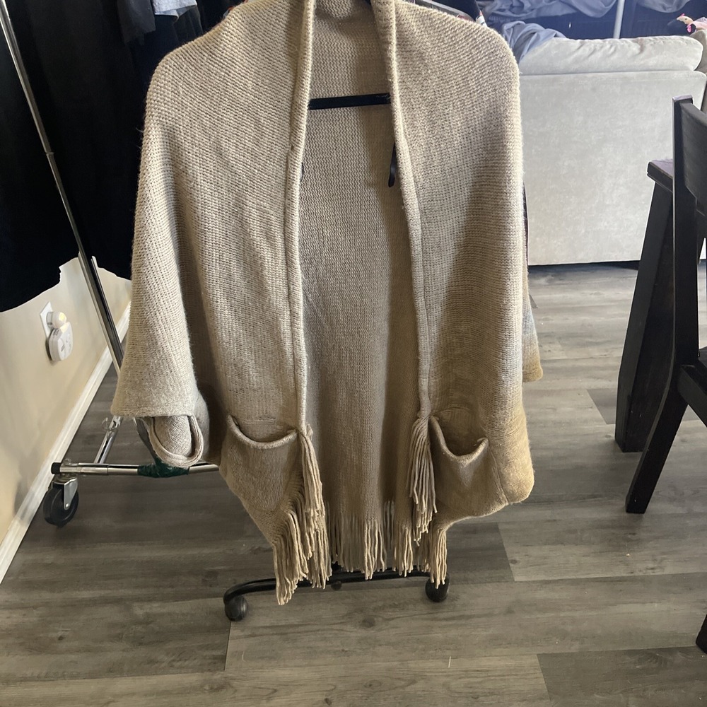 EARTHBOUND OVERSIZED O/S COCOON FRINGE COZY CARDIGAN SWEATER